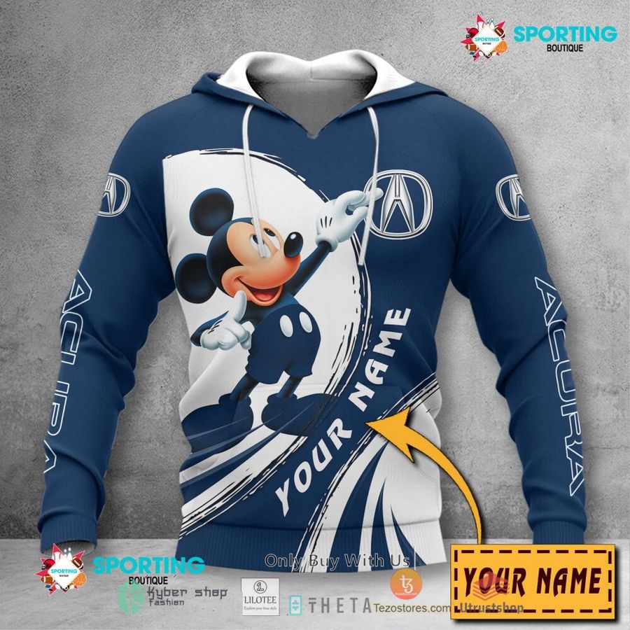 personalized acura mickey mouse car 3d shirt hoodie 2 3367
