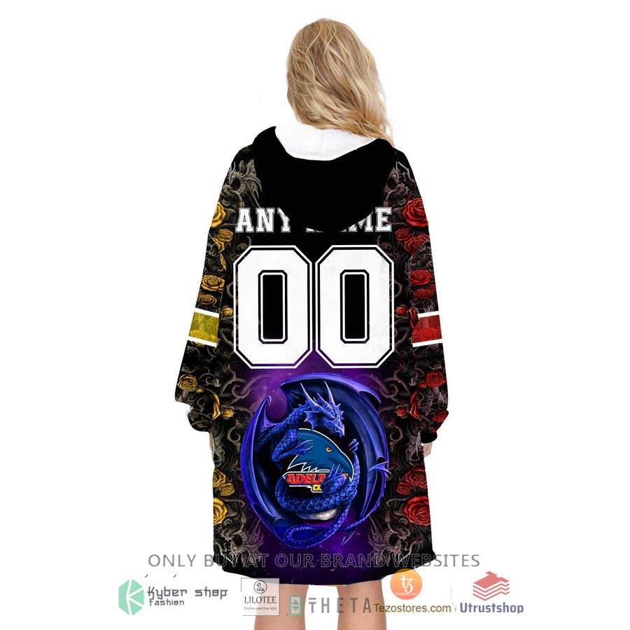 personalized afl adelaide crows rose dragon blanket hoodie 2 82612