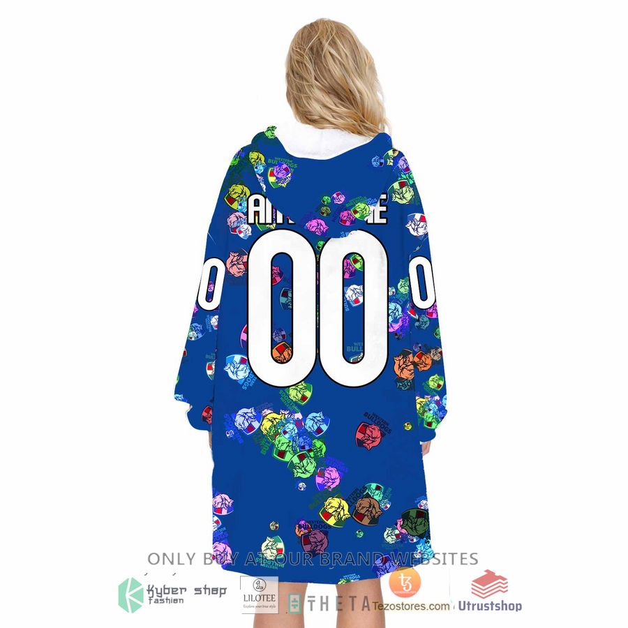 personalized afl pt1 western bulldogs blanket hoodie 2 30889