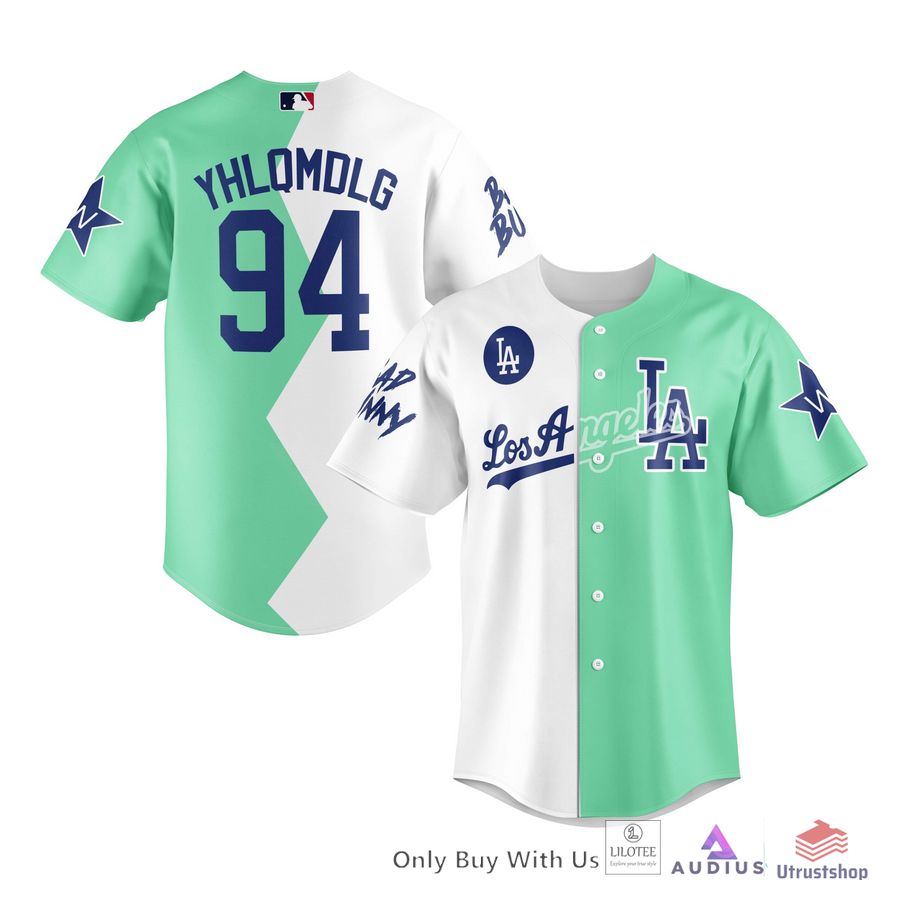 personalized bad bunny los angeles dodgers baseball jersey 1 90242