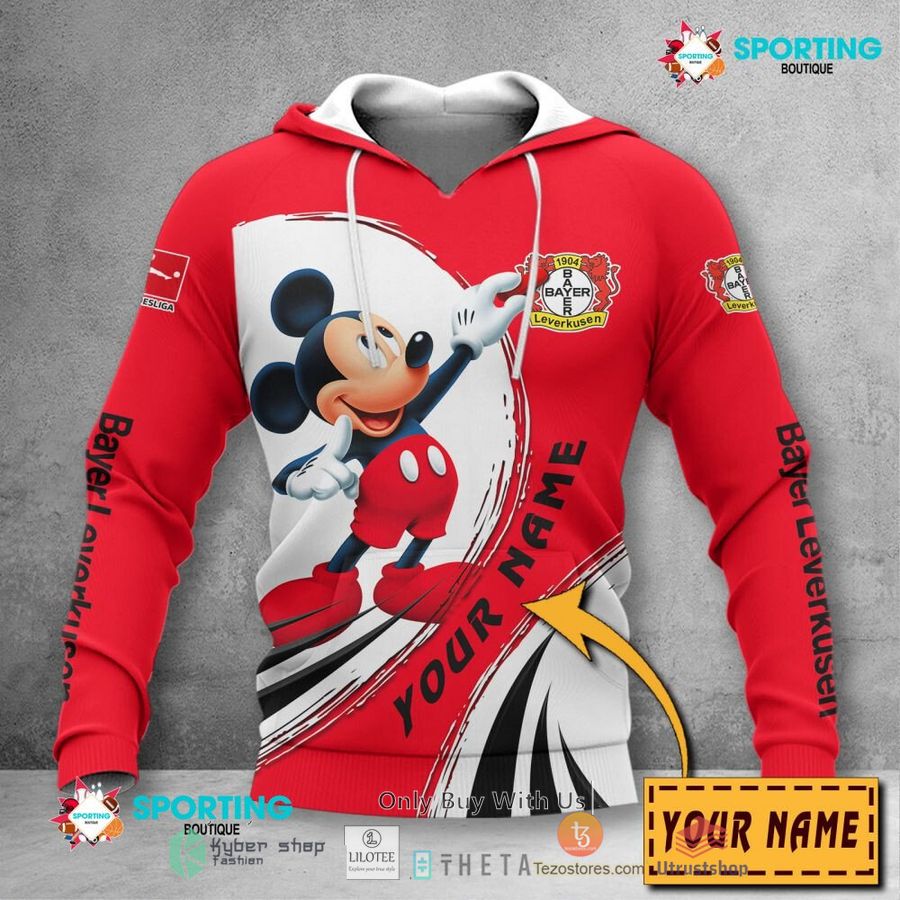 personalized bayer 04 leverkusen mickey mouse 3d shirt hoodie 2 16521