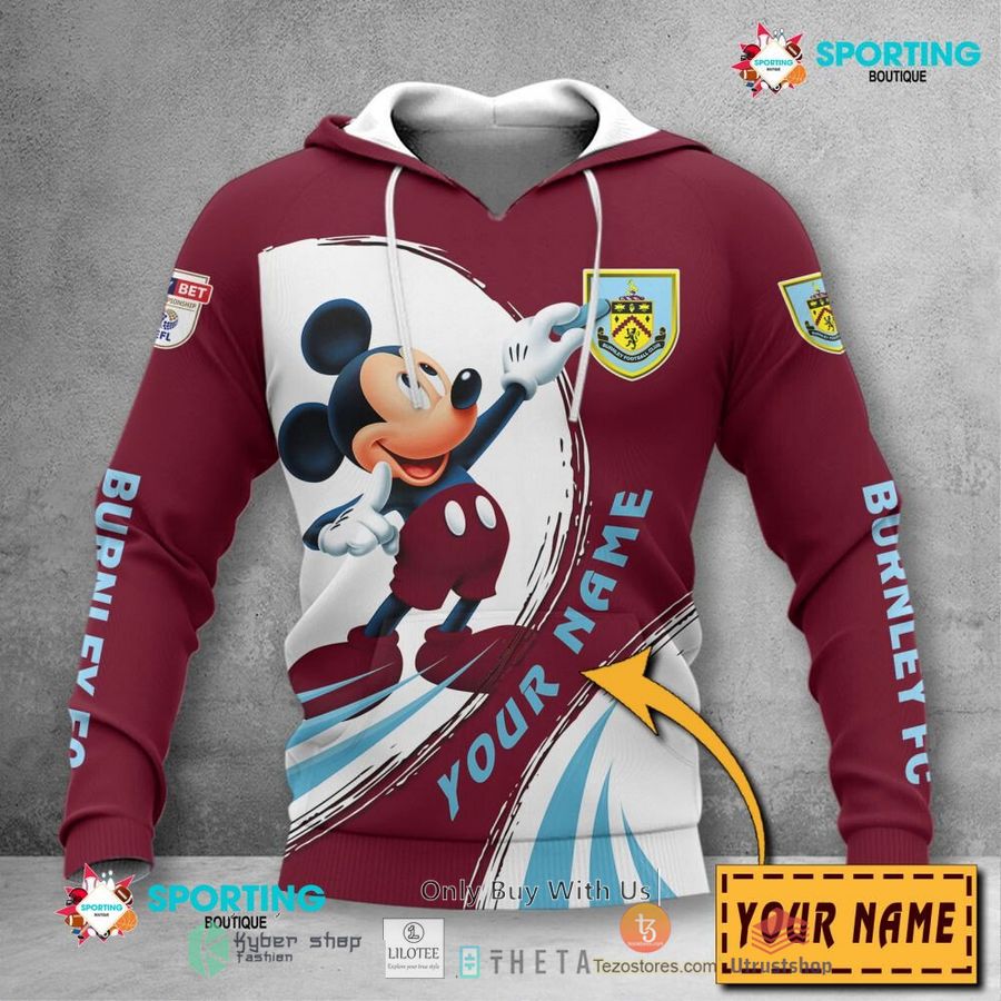 personalized burnley f c mickey mouse efl 3d hoodie shirt 2 8739