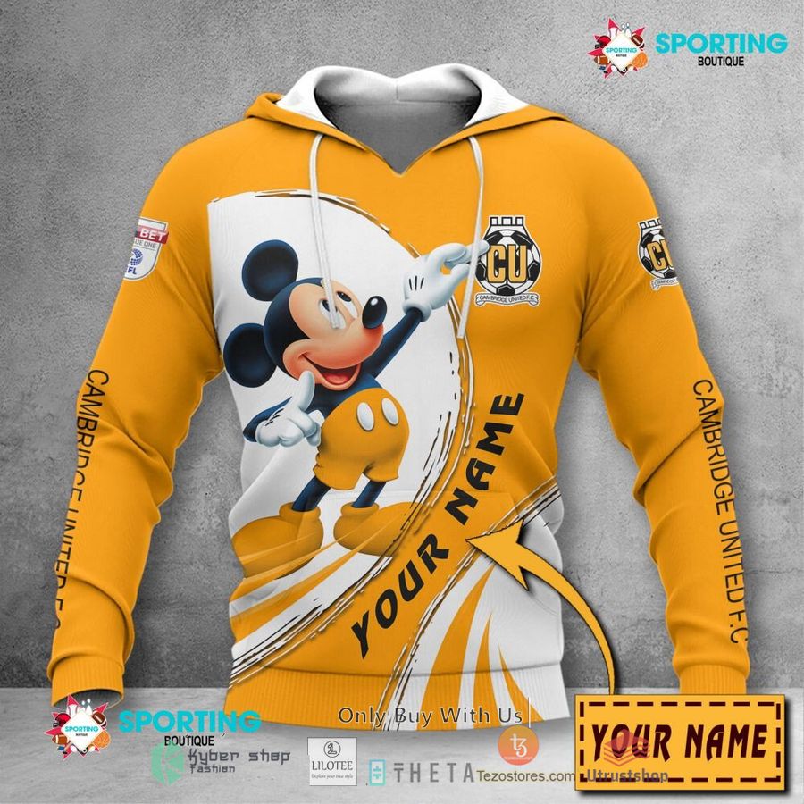 personalized cambridge united f c mickey mouse efl 3d hoodie shirt 2 10858