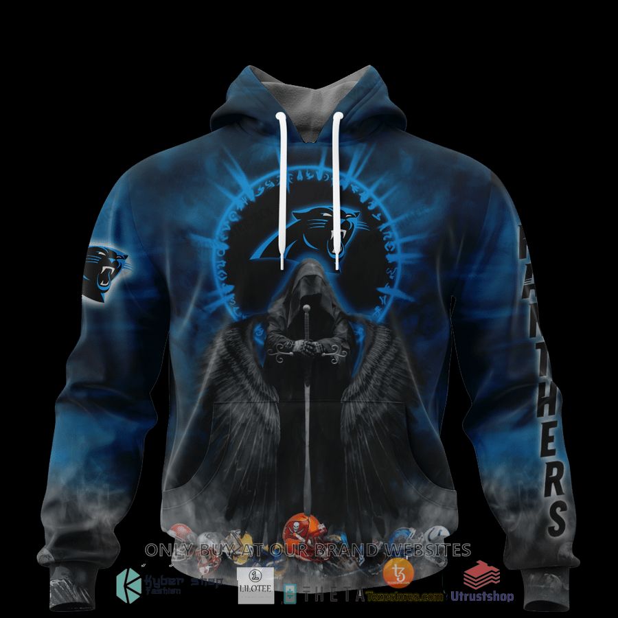 personalized carolina panthers dark angel 3d zip hoodie shirt 1 25906