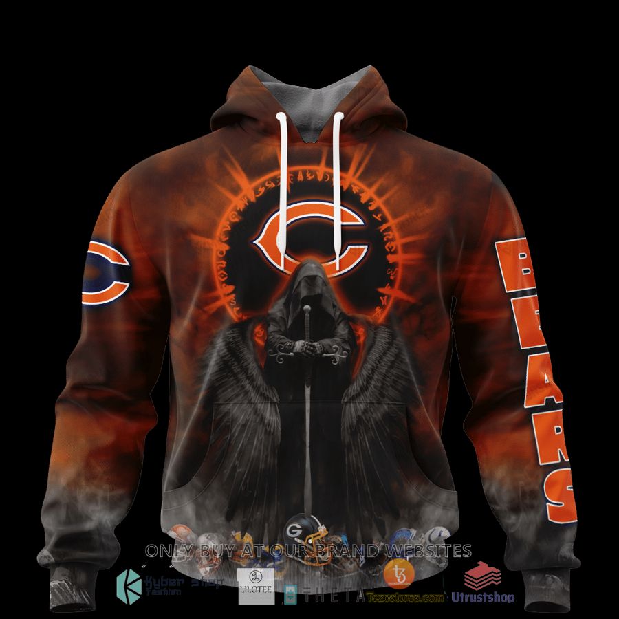 personalized chicago bears dark angel 3d zip hoodie shirt 1 82256