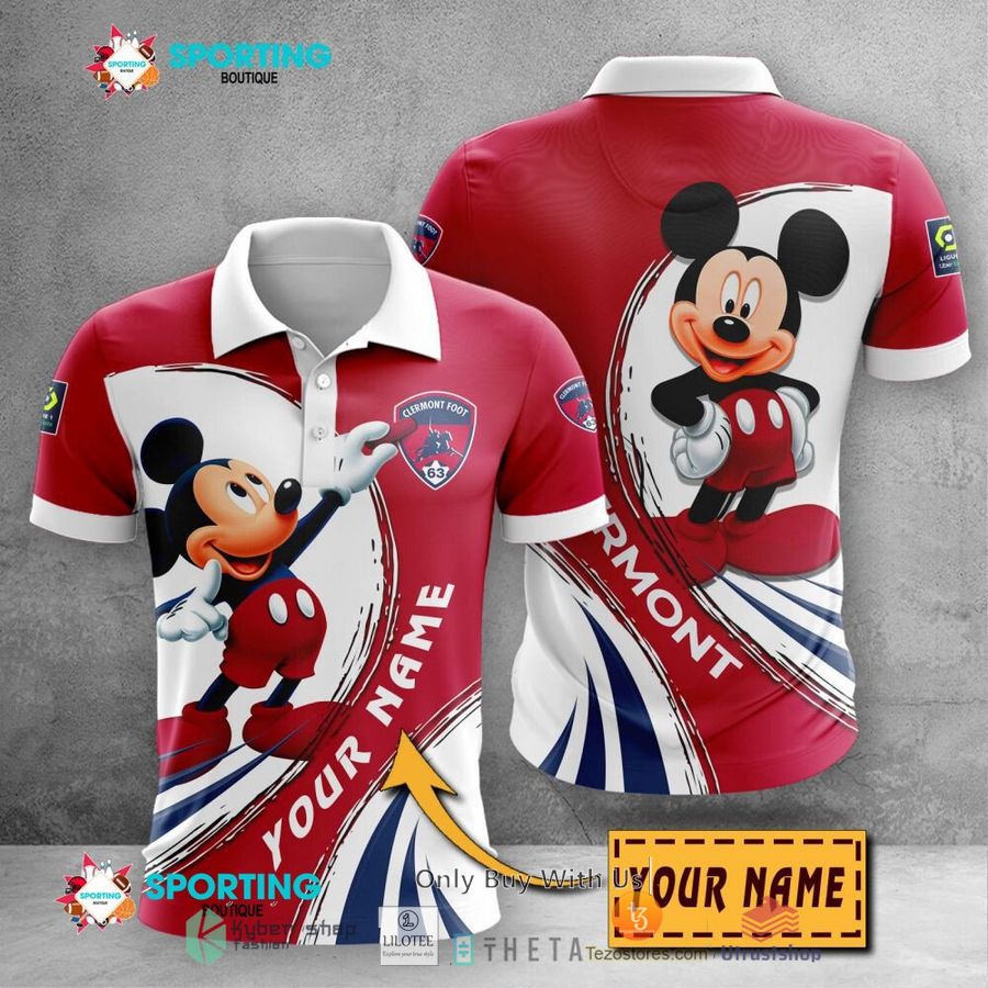 personalized clermont foot auvergne mickey mouse ligue 1 3d hoodie shirt 1 46086