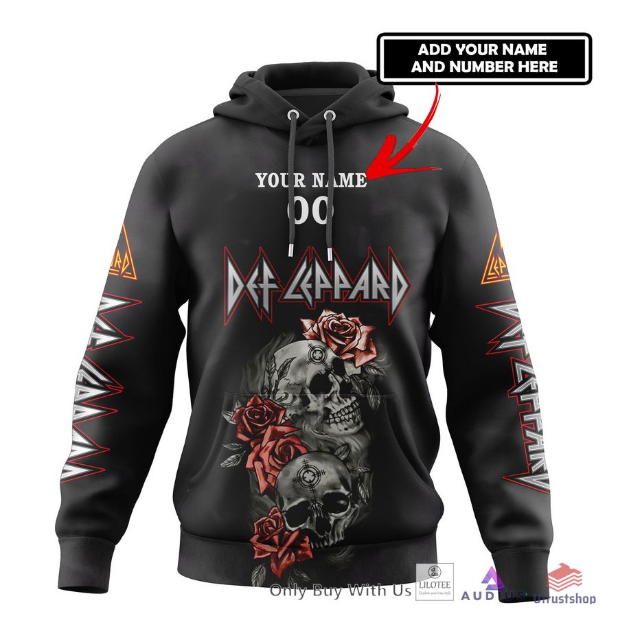 personalized def leppard skull roses 3d shirt hoodie 1 95974