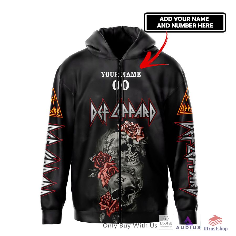 personalized def leppard skull roses 3d shirt hoodie 2 64110
