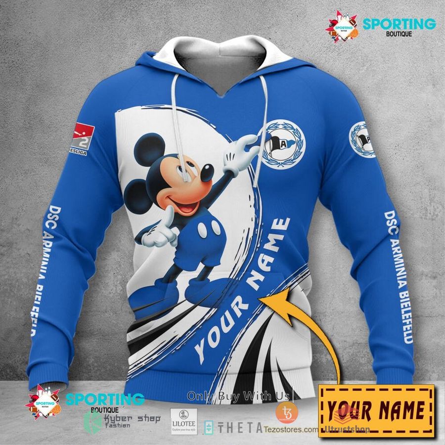personalized dsc arminia bielefeld mickey mouse 3d shirt hoodie 2 8977