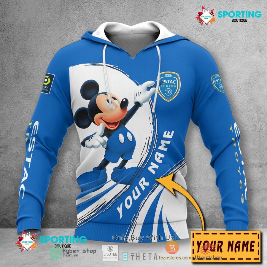 personalized estac troyes mickey mouse ligue 1 3d hoodie shirt 2 69683