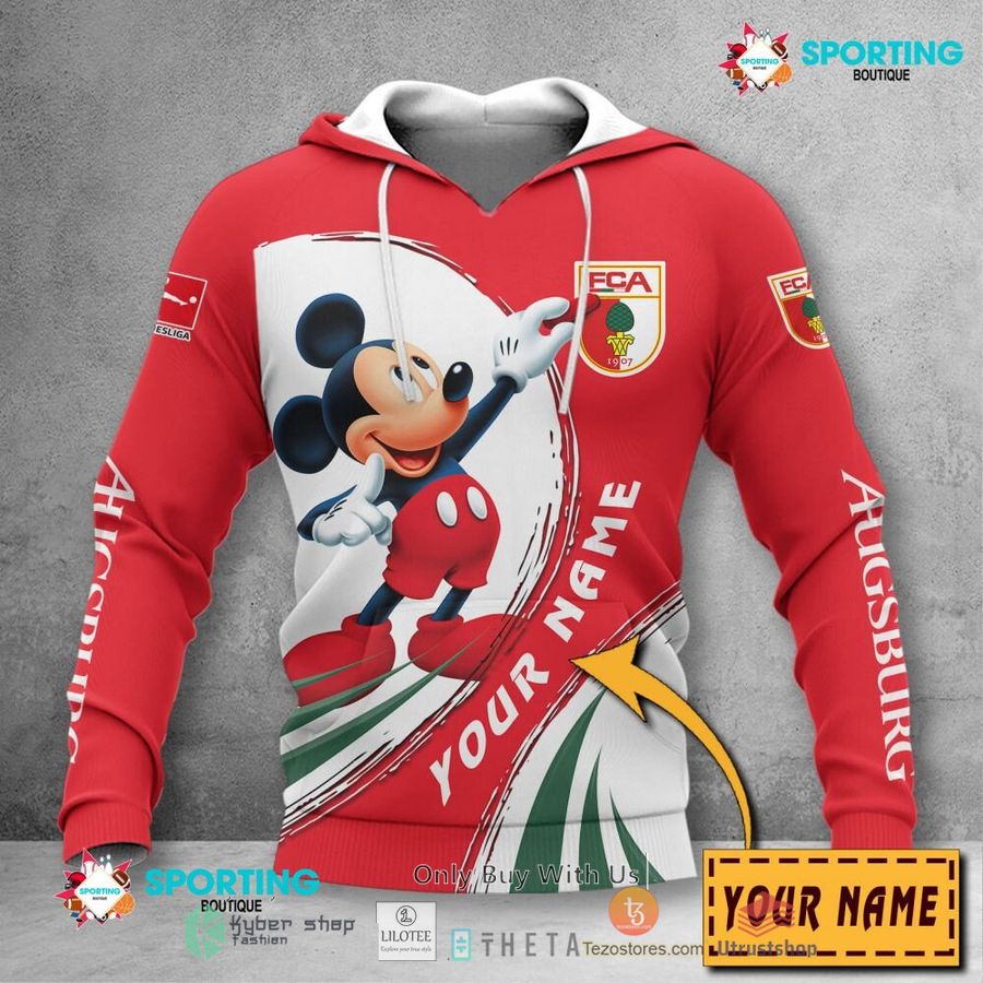 personalized fc augsburg mickey mouse 3d shirt hoodie 2 62718