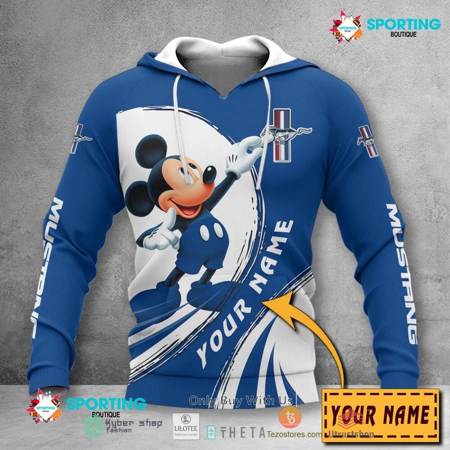 personalized ford mustang mickey mouse car 3d shirt hoodie 2 65148
