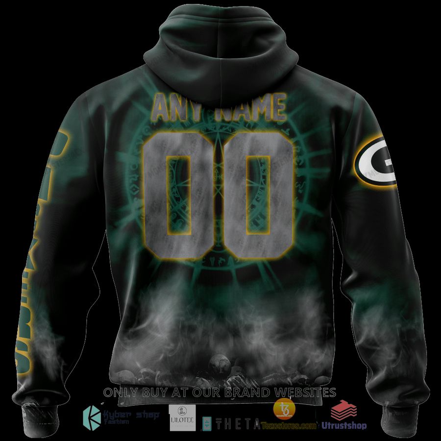 personalized green bay packers dark angel 3d zip hoodie shirt 2 30550