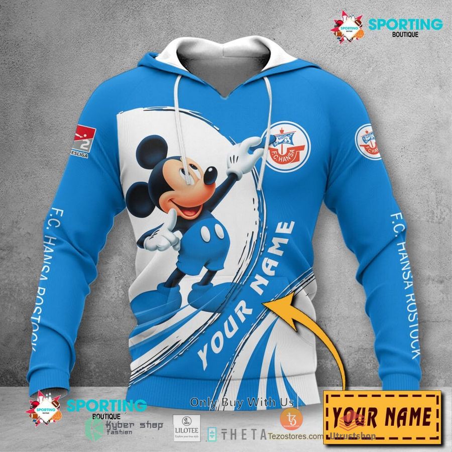 personalized hansa rostock mickey mouse 3d shirt hoodie 2 1038
