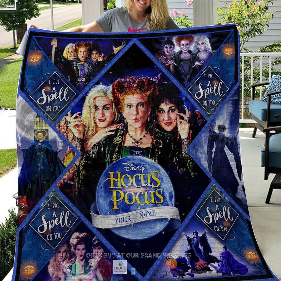 personalized hocus pocusi put a spell on you quilt 1 88950