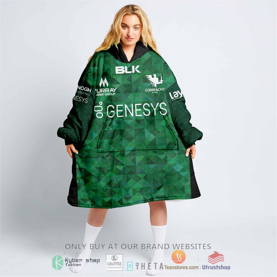 personalized ireland connacht rugby blanket hoodie 1 53537