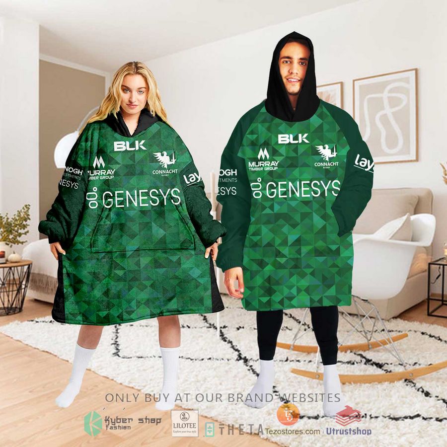 personalized ireland connacht rugby blanket hoodie 2 19857
