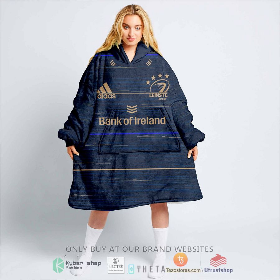 personalized ireland leinster rugby blanket hoodie 1 88743
