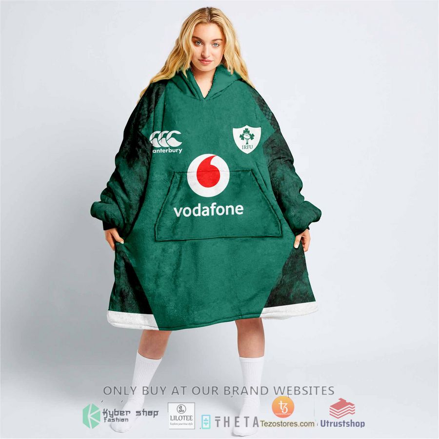 personalized ireland national rugby blanket hoodie 1 40512