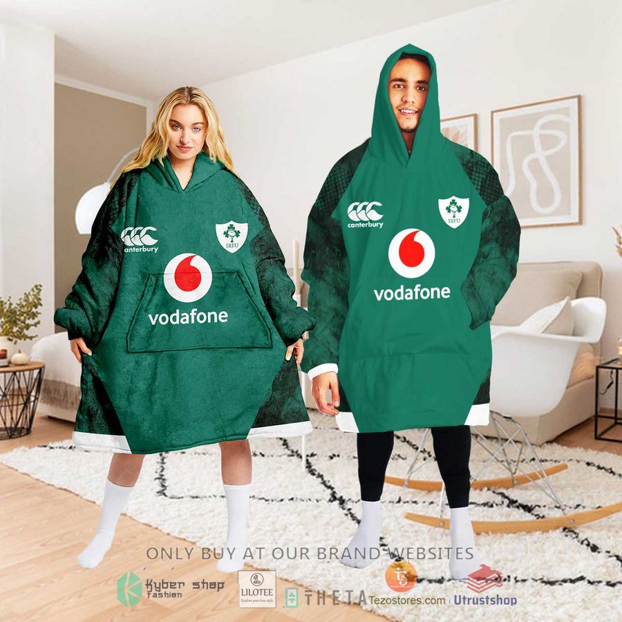 personalized ireland national rugby blanket hoodie 2 28963
