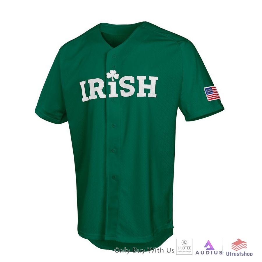 personalized irish clover us flag green baseball jersey 2 75615