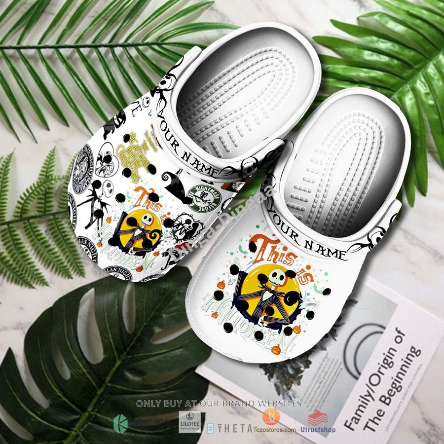 personalized jack skellington this is halloween crocband clog 1 801