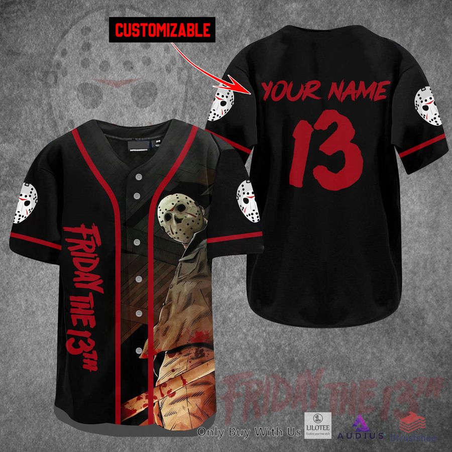 personalized jason voorhees horror movie baseball jersey 1 32159