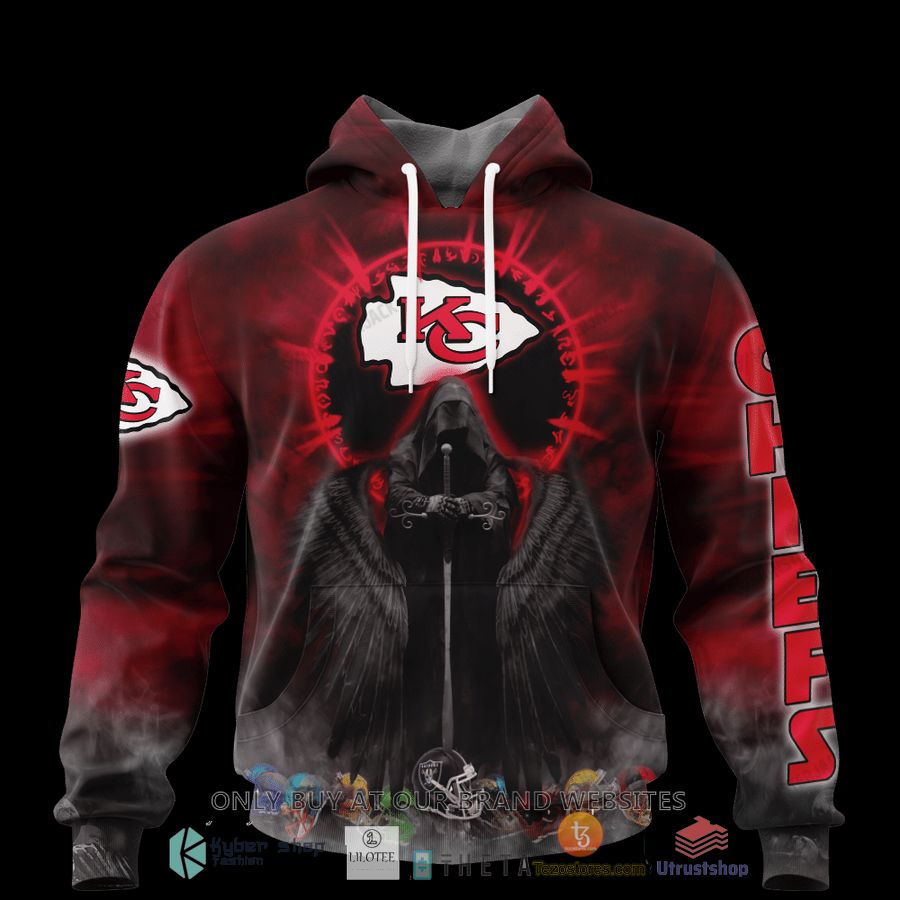 personalized kansas city chiefs dark angel 3d zip hoodie shirt 1 58587