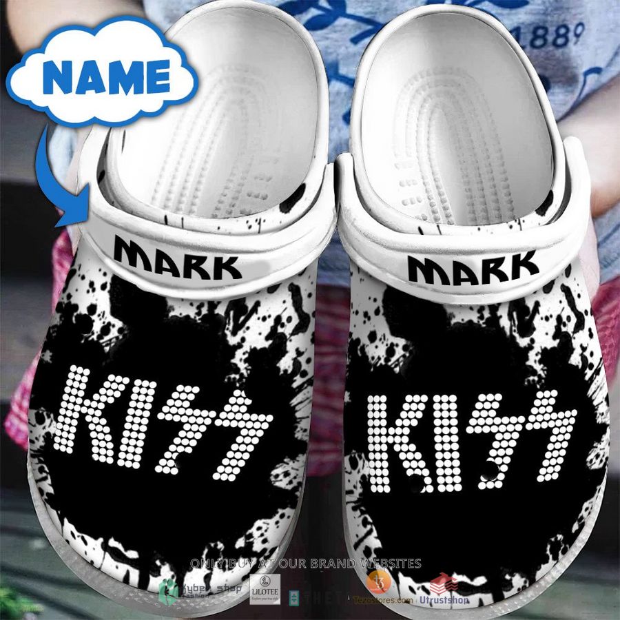 personalized kiss black crocband clog 1 62358