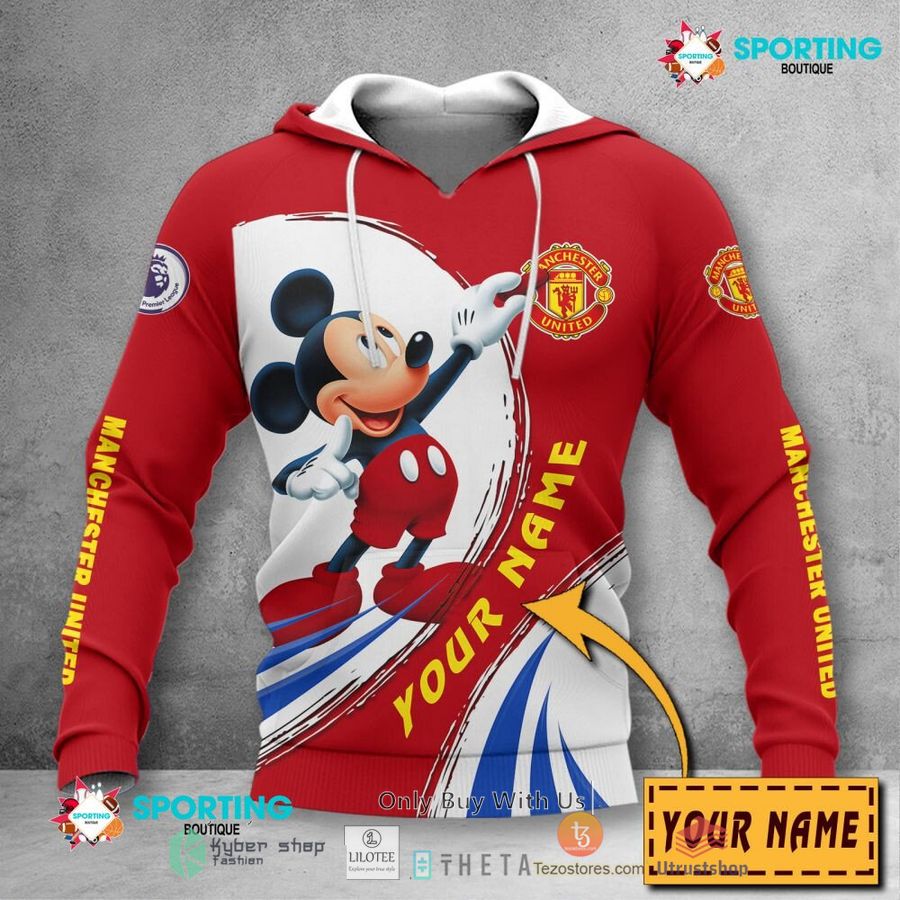 personalized manchester united mickey mouse 3d shirt hoodie 2 22835