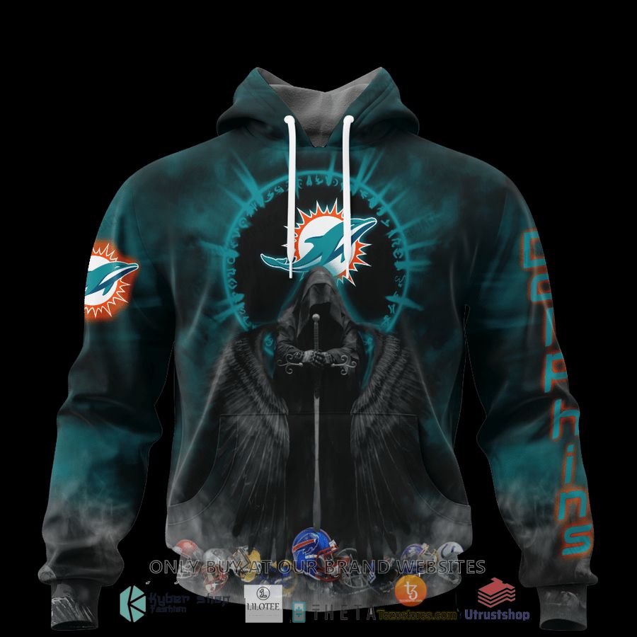personalized miami dolphins dark angel 3d zip hoodie shirt 1 32298