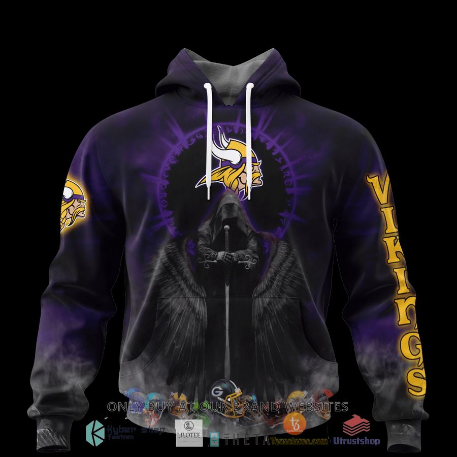 personalized minnesota vikings dark angel 3d zip hoodie shirt 1 73654
