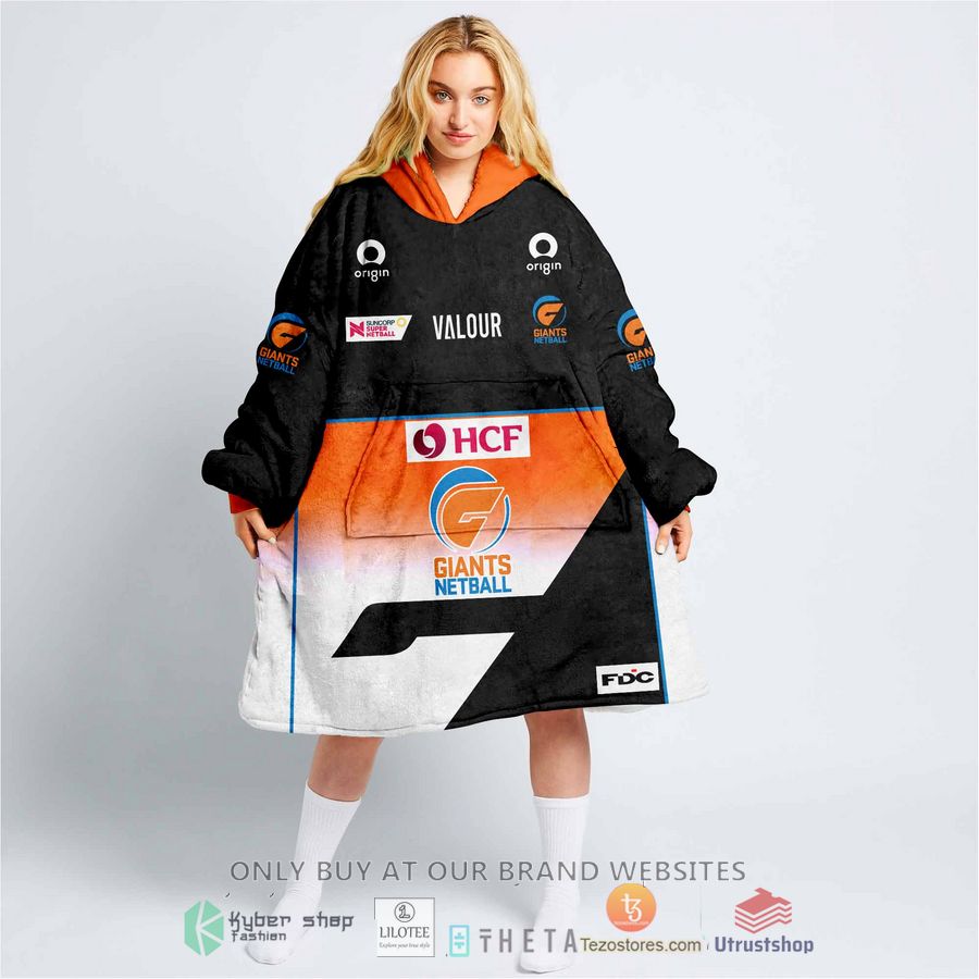 personalized netball giants blanket hoodie 1 85517