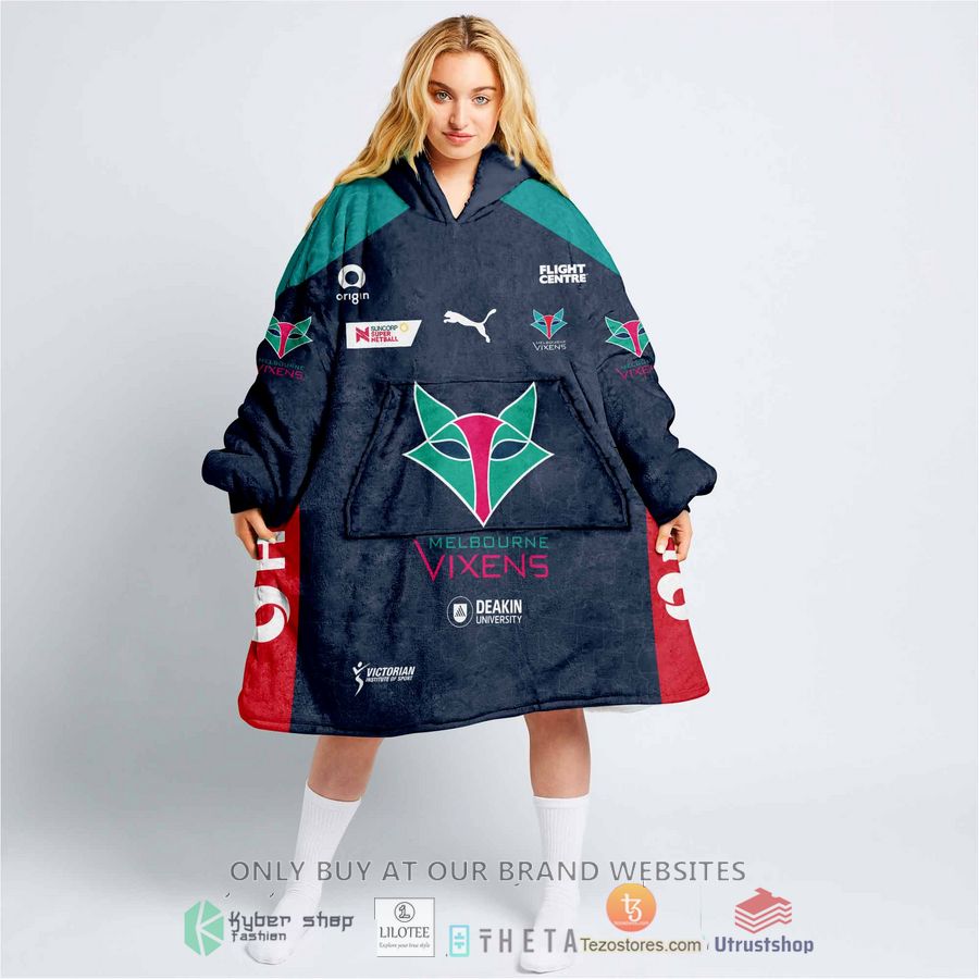 personalized netball melbourne vixens blanket hoodie 1 36048