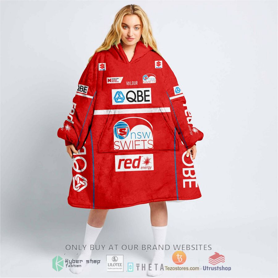 personalized netball new south wales swifts blanket hoodie 1 68840