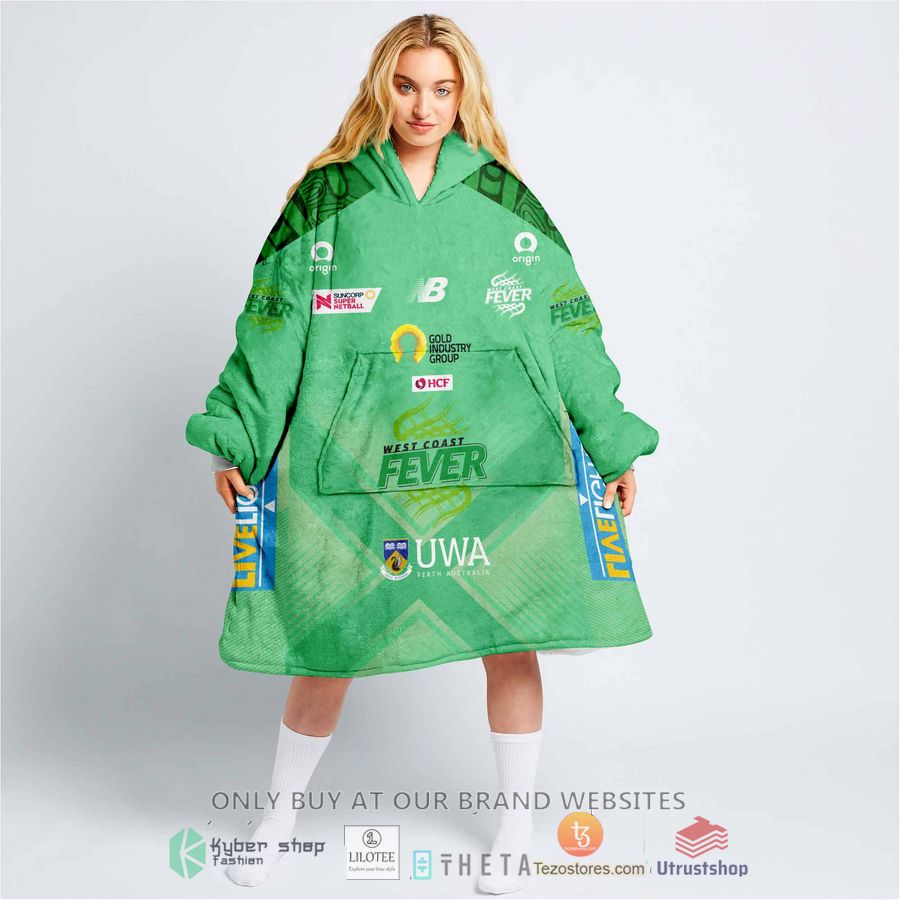 personalized netball west coast fever blanket hoodie 1 14822