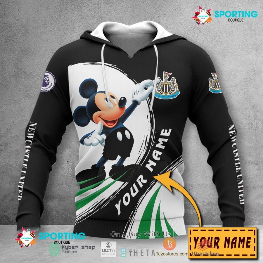 personalized newcastle united f c mickey mouse 3d shirt hoodie 2 56719