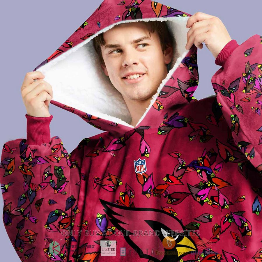 personalized nfl arizona cardinals blanket hoodie 2 38636
