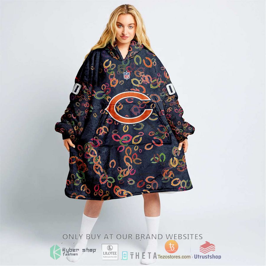 personalized nfl chicago bears blanket hoodie 1 85538
