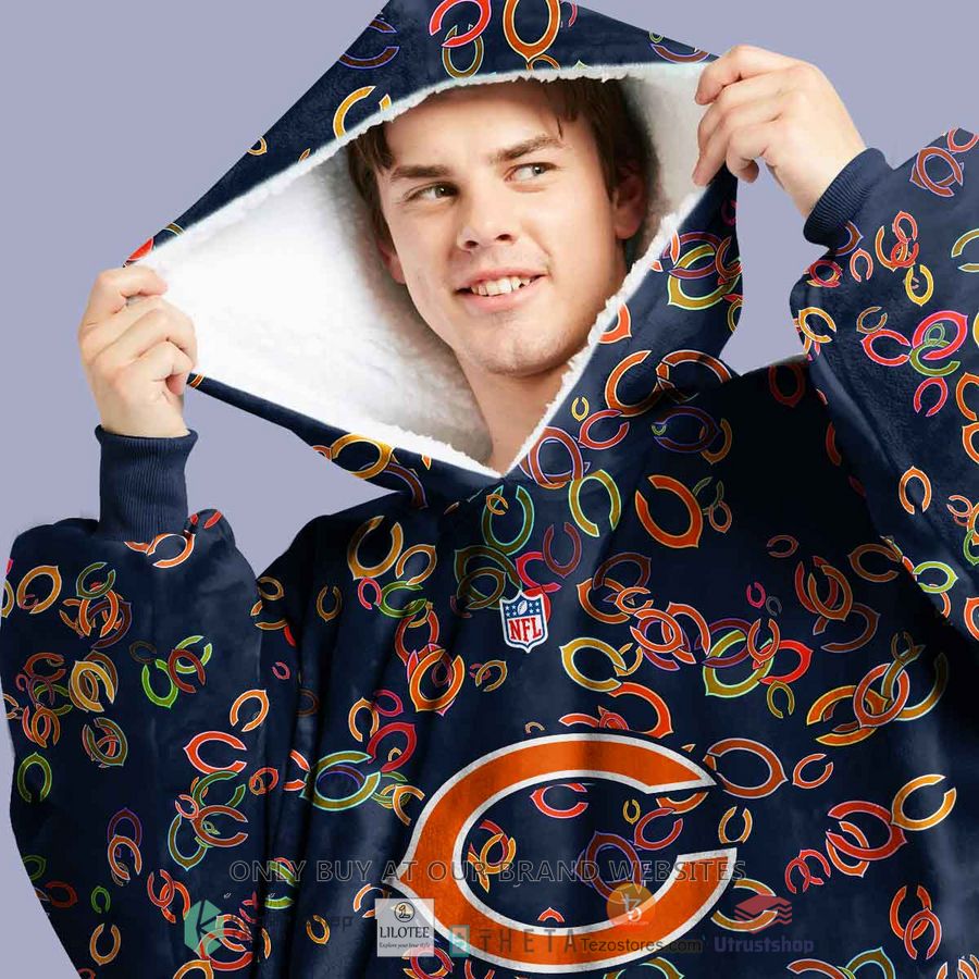 personalized nfl chicago bears blanket hoodie 2 84635