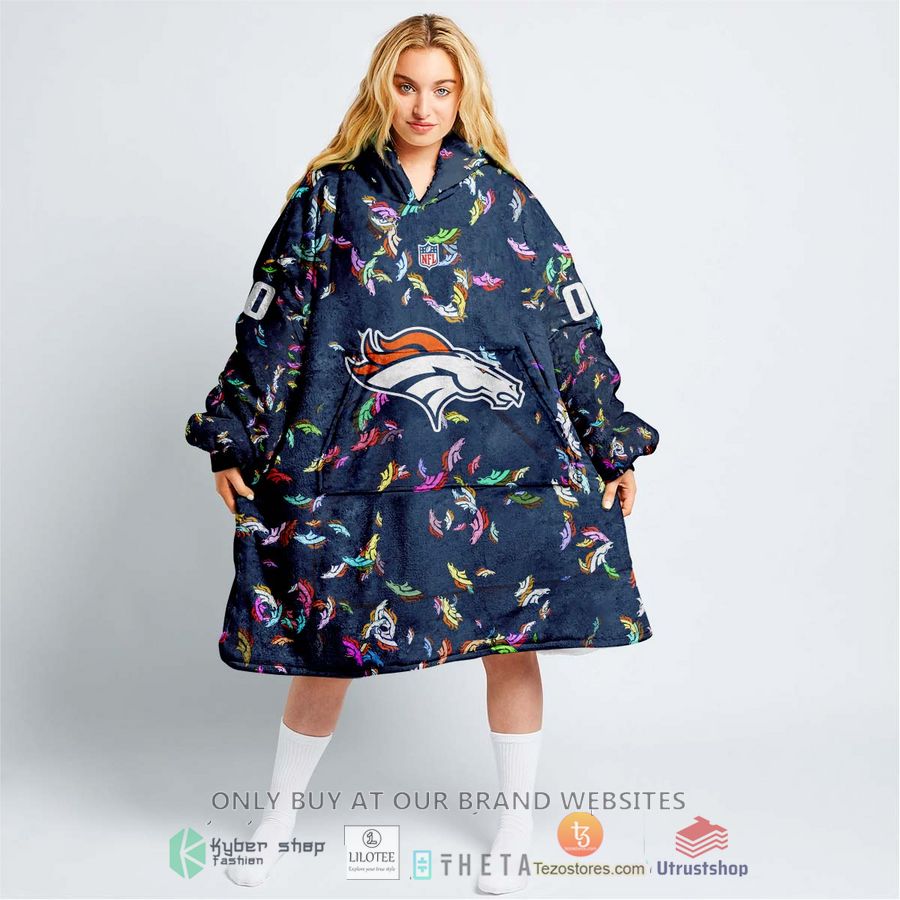 personalized nfl denver broncos blanket hoodie 1 28913