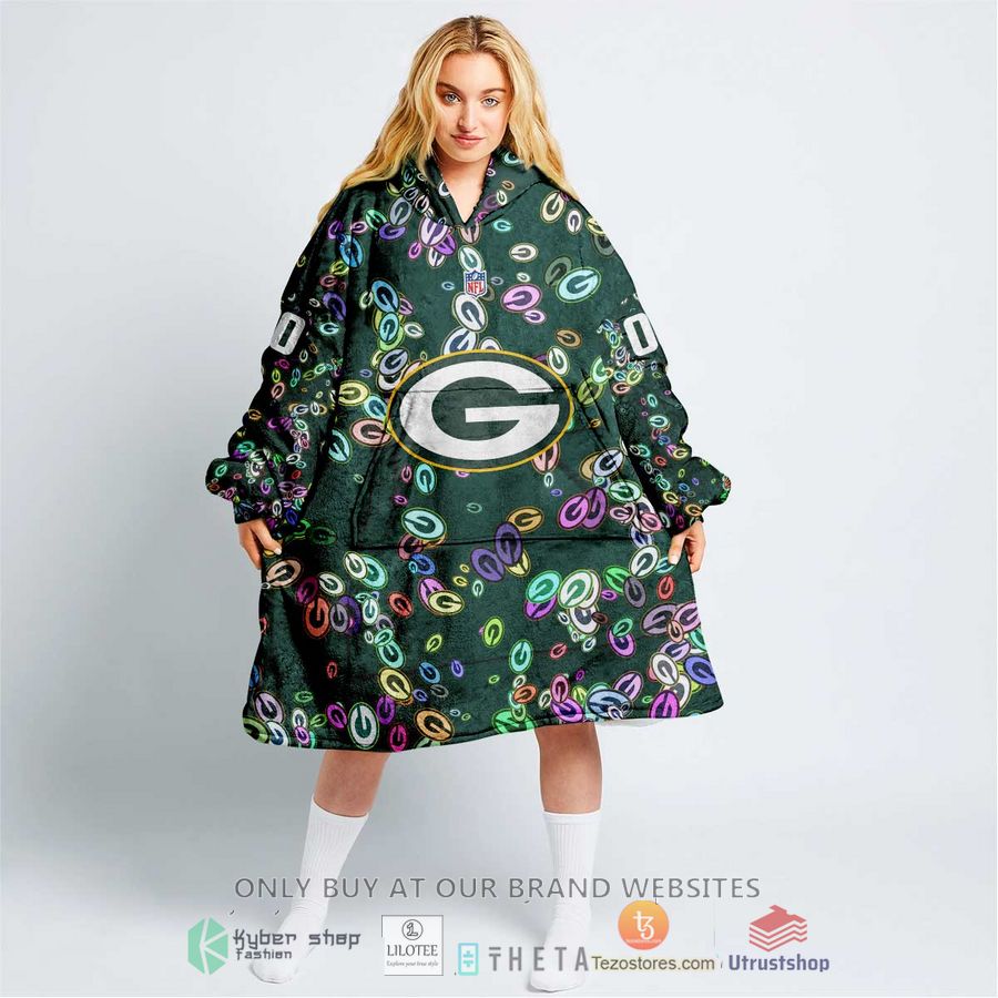 personalized nfl green bay packers blanket hoodie 1 65711