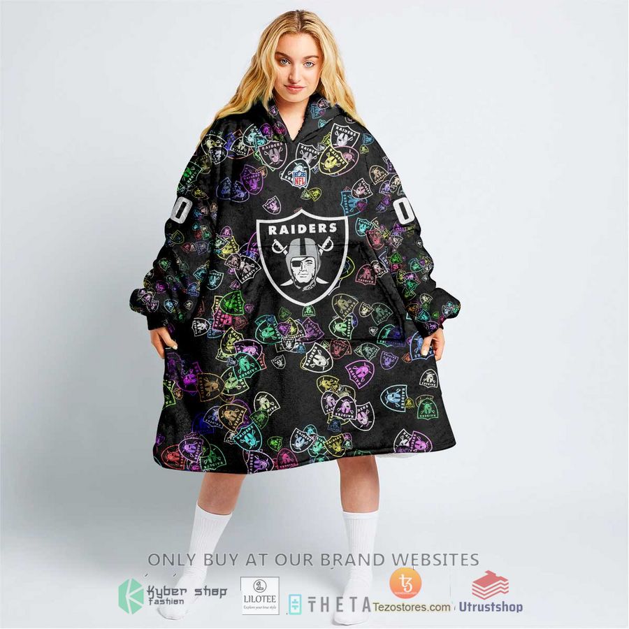 personalized nfl las vegas raiders blanket hoodie 1 51962