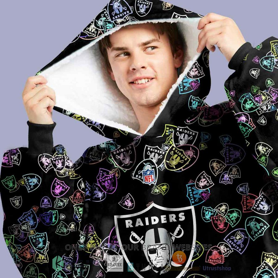 personalized nfl las vegas raiders blanket hoodie 2 5574