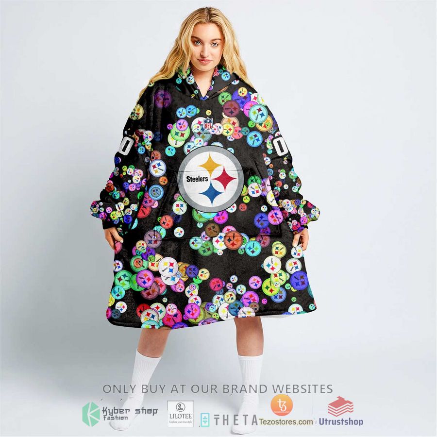 personalized nfl pittsburgh steelers blanket hoodie 1 77111