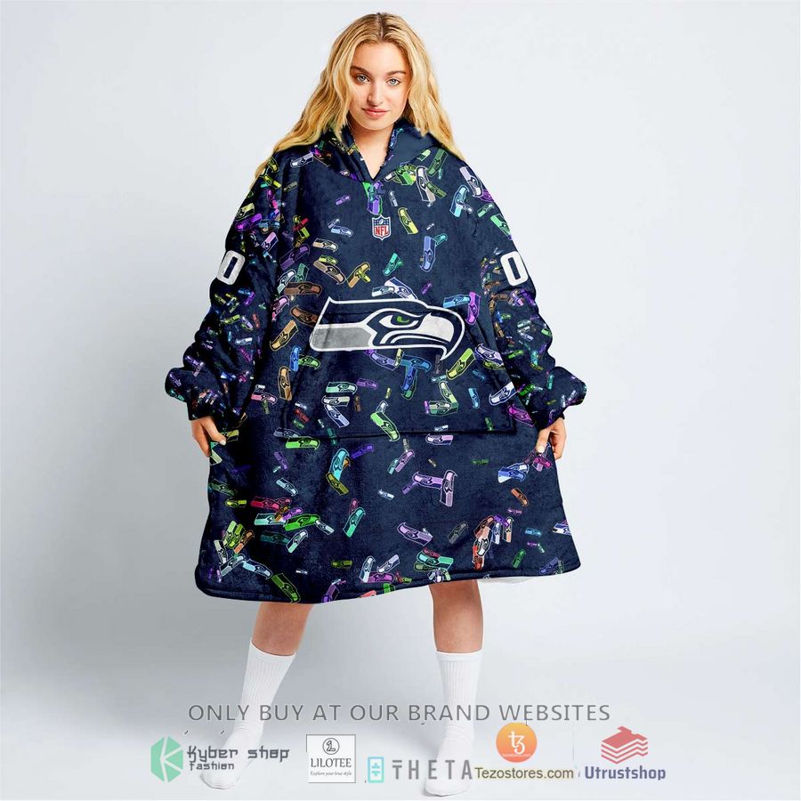 personalized nfl seattle seahawks blanket hoodie 1 87284