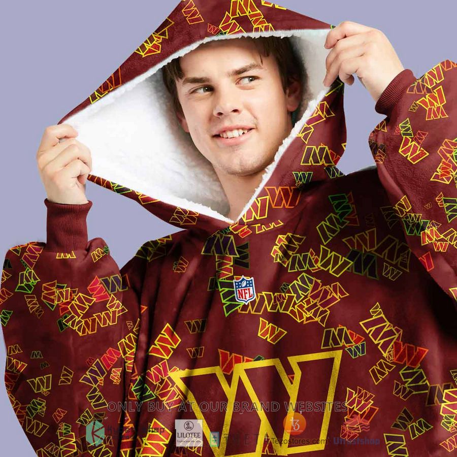 personalized nfl washington commanders blanket hoodie 2 63381