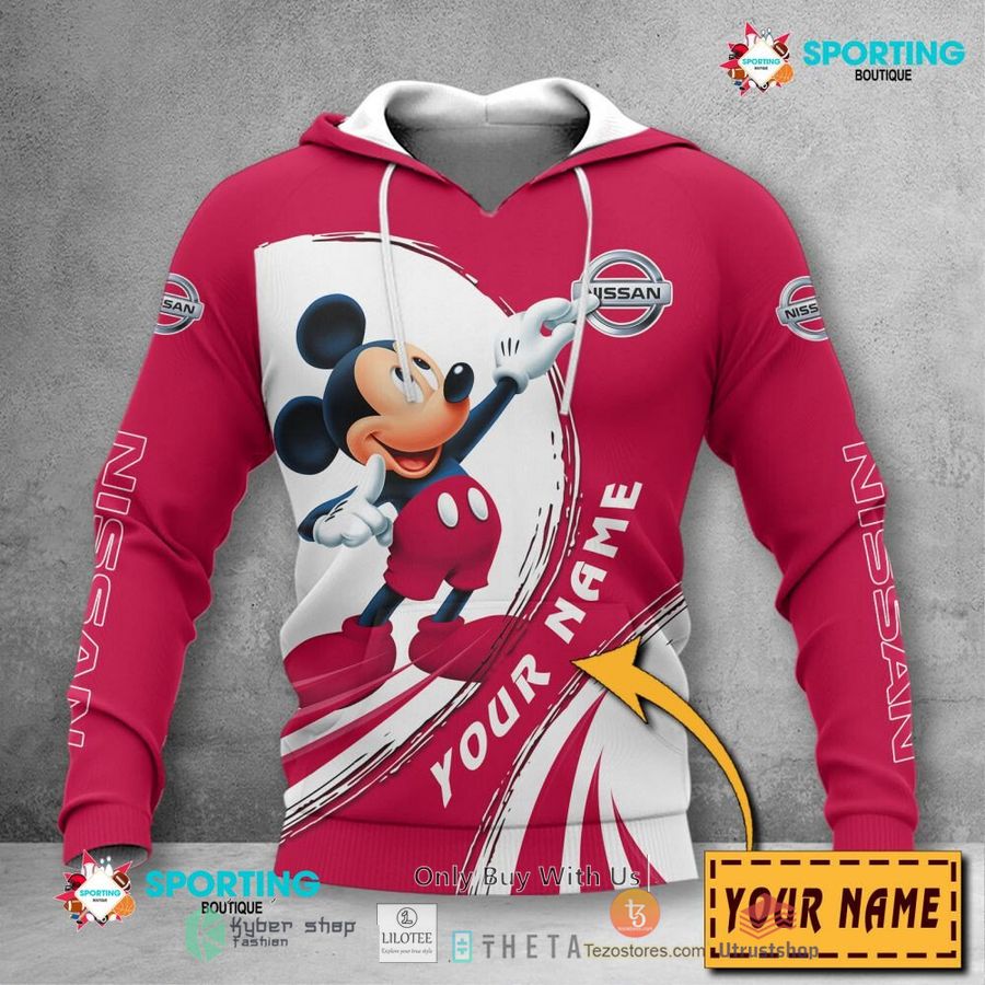 personalized nissan mickey mouse car 3d shirt hoodie 2 93152