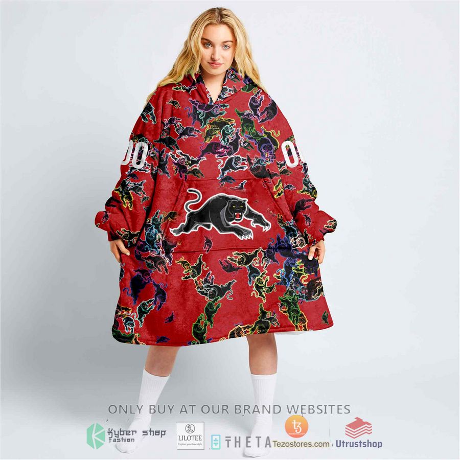 personalized nrl penrith panthers blanket hoodie 1 89839