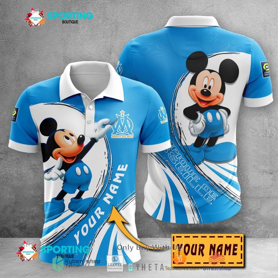 personalized olympique de marseille mickey mouse ligue 1 3d hoodie shirt 1 31218